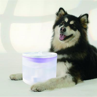 China Viable Newcomer Excellent Quality Triangle Shape WiFi 2.5L Capacity Smart Pet Water Fountain With Lamp Inside Bump for sale