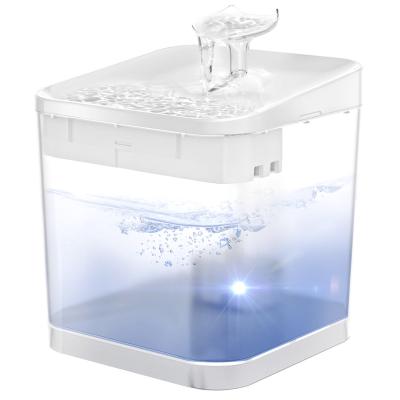 China Sustainable Transparent Dog Cat Water Dispenser Pet Drinking Automatic Water Fountain for sale