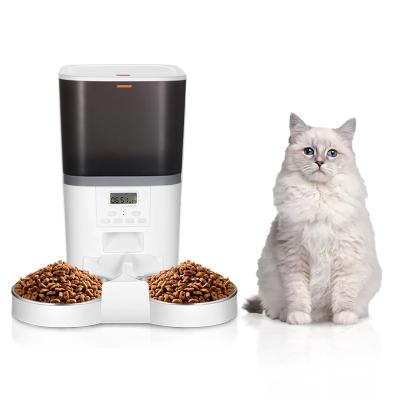 China 6L Capacity Stainless Steel Automatic Pet Feeder+2.2L Food Grade Automatic Pet Water Fountain Cat Gog Water Feeder for sale