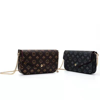 China Fashion One Shoulder Chain Bag Small Square Bag Fashion Printing Three In One Envelope Bag for sale