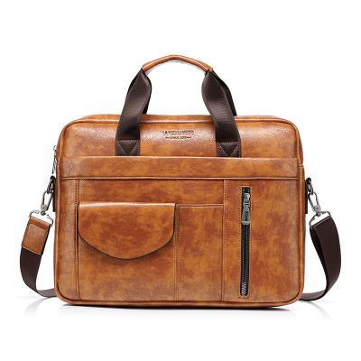 China Daily Used Mens Briefcases Business Handbags Computer Bags Retro PU Border Men's Bags for sale