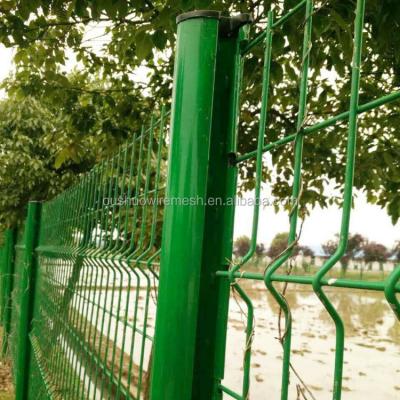 China Sustainable 3D Curved Welded Wire Mesh Security Fencing With Fishing Post for sale