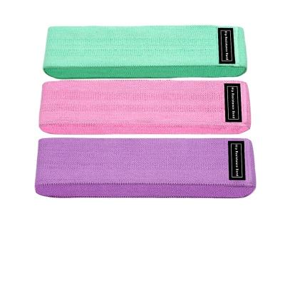 China Exercise Workout Combines Fabric Resistance Bands Set Of 3 With Bag Loop Exercise Bands For Hip Glute And Legs Home Workout Kit For Women for sale