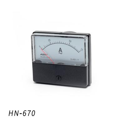 China AOYI HN-670 AC DCA Meter Current Voltage Ammeter Current Analog Voltmeter For Industrial Manufacture HN-670 for sale