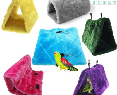 China Cozy Winter Bird Bed Tent Hand Wash Hammock Cave Cage Hut Nest Hanging Bird Parrot Conure Toy for sale