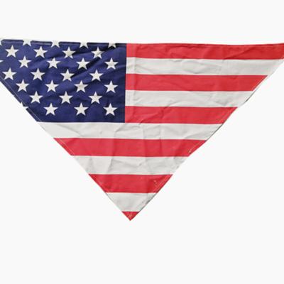 China Viable Adjustable Neckerchief Pet Puppy Neck Scarf Dog Bandana America Flag Dog Puppy Bandage for sale