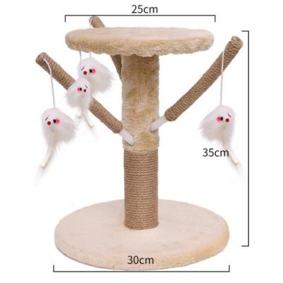 China Stocked Pet Cat Toy Scratch Board Cat Tree House Climbing Tree for sale