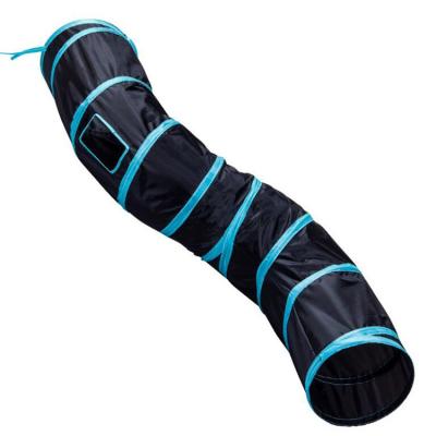 China Spring Wire + Polyester Colorful Cat Outdoor Training Pets Toys Dog S-shaped Tunnels for sale