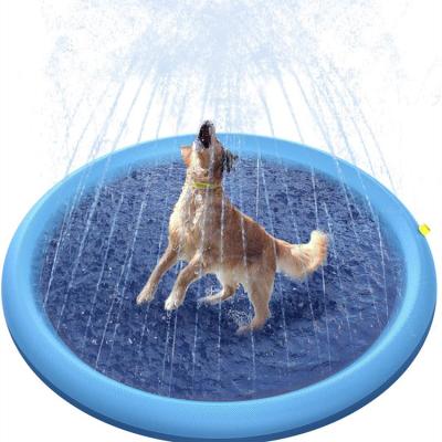 China Non-slip Outdoor Summer Dog Bath Play Cooling PVC Splash Sprinkler Pad for sale