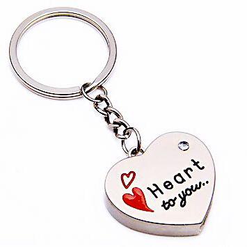 China Custom Cute Zinc Alloy Metal Logo Zinc Alloy Metal Heart Shape Key Chain For Gift Business High Quality for sale