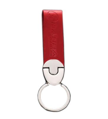 China Europe Logo Genuine Mens Leather Keychain Custom Made Wholesale for sale