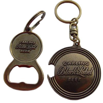 China Metal Custom Logo Key Chains Personalized Antique Bottle Opener Beer Key Chain for sale