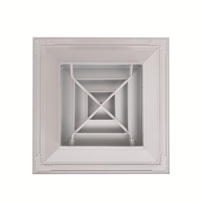 China Easy Installtion HVAC Decoration Systems Low Noise Home Ventilation Duct Aluminum Square Ceiling Diffuser for sale