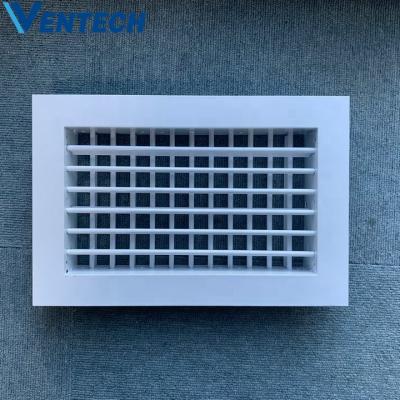 China Factory Installtion Ventech Air Ventilation Supply Air Conditioner Aluminum Grille Easy Product Double Circulation Grill for sale