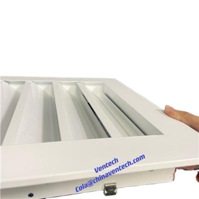 China Modern Aluminum Air Duct Canopies White Color Waterproof HVAC Air Inlet Canopy for sale