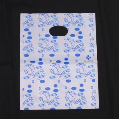 China Custom Printed Logo BIODEGRADABLE Die Cut Plastic Shopping Bag Sachet for sale