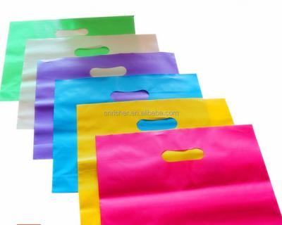 China BIODEGRADABLE Wholesale Colorful LDPE Goods D-Cut Plastic Bag for sale