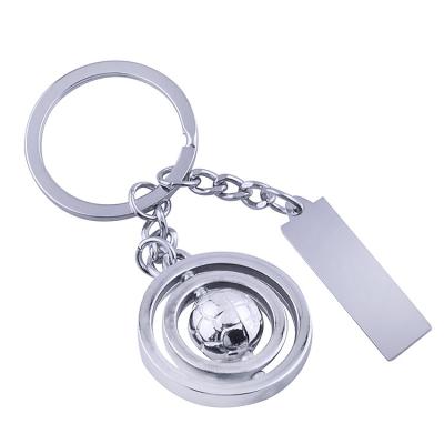 China Personalized Logo Exquisite Gift Ball Tag Soccer Key Chain Zinc Alloy Spinning Customized Key Chain for sale