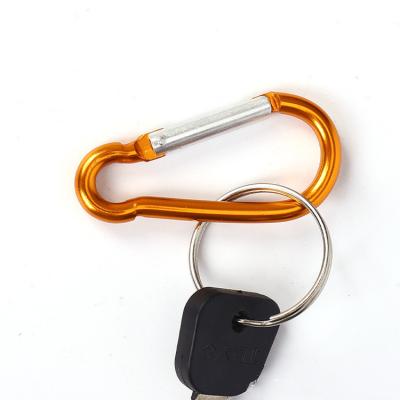 China Aluminum Alloy Gourd Shaped Backpack Metal Factory Wholesale Carabiner Buckle Quick-hanging Carabiner Key Chain for sale