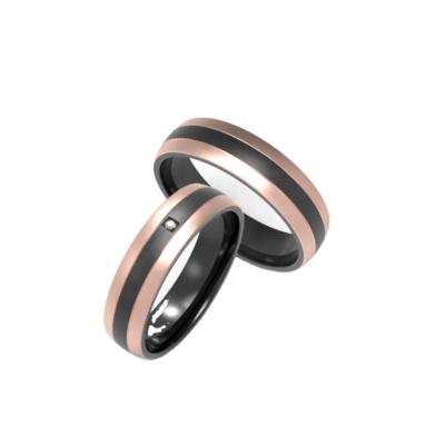 China Newest Arrived Free Samples CLASSIC 6MM Rose Gold And Gold Color For Men's Titanium Wedding Band Jewelry for sale