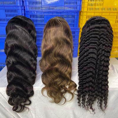 China Wholesale HD Swiss Lace Brazilian Hair Lace Front Wig, Virgin Cuticle Aligned Hair Full Lace Wig, 13x6 Lace Frontal Wig For Black Women for sale