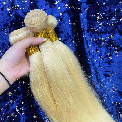 China Wholesale Body Wave 613 Human Hair Raw Indian Remy Hair, Peruvian Hair Cuticle Aligned Sellers, Blonde Double Drawn Hair Bundles for sale