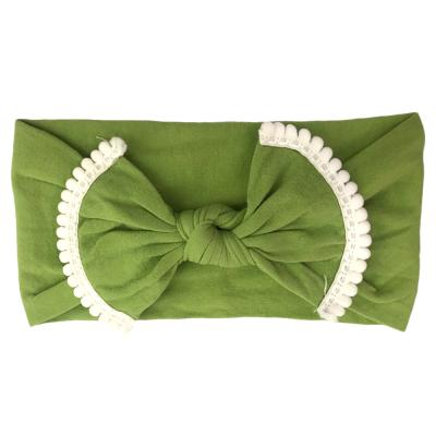 China Comfortable Fancy Style Newborn Baby Wrap Headband With Bow Knot For Kids for sale