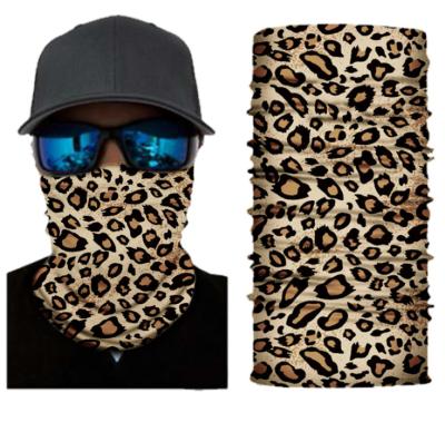 China Custom Logo Animal Skin Pattern Leopard Neck Bandanas Fashion Multifunctional Printing Neck Scarf Outdoor Sport Neck Tube Bandana for sale