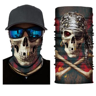 China Fashion Custom Multifunctional Magic Logo Scarf Sports Scarf Outdoor Skeleton Mask Neck Tube Seamless Mount Bandana for sale