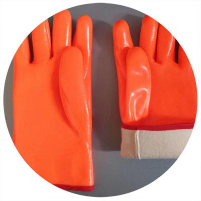 China Oil Resistant Protective Glove Nitrile Gloves PVC Work Fishing Glove for sale