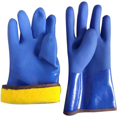 China China Oil Factory PVC Dots Resistant Gloves Single Pvc Dip Glove for sale