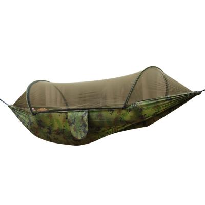 China Anti Rollover Lightweight Outdoor Camping Hammock With Mosquito Net Single Automatic Double Speed ​​Open Hammock for sale