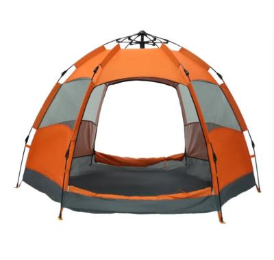 China Wholesale Large 3-4 Person Automatic Yurt Tent Diamond Ground Nail Hexagon Shell Factory Waterproof Portable Rise Folding Camping Tent Glamping Tent for sale