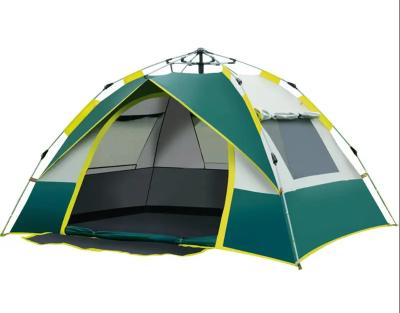 China Wholesale 3-4 Person Camp Convenient Fully Automatic Folding Waterproof Retractable Diagonal Tying Type Gear Hiking Camping Tent for sale