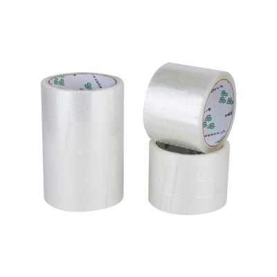 China Branded Fashion Waterproof Clear Tape Jumbo Roll Bopp Tape Cardboard Sealing Packing Tape for sale