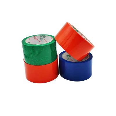 China 48mm Waterproof Adhesive Tape Opp Colored Cardboard Sealing Tape Head Marked Green Custom Packaging Tape for sale