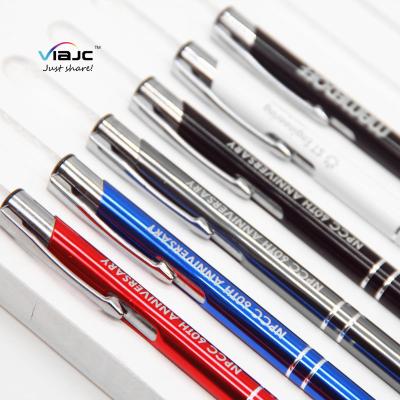 China Fast shipping logo aluminum metal ball pen high quality printable 3d pen promotional laser engraving for sale