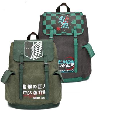 China No School Bags Demon Slayer Kamado Tanjirou Kamado Nezuko Agatsuma Zenitsu Totoro Hokage Konoha Anime Backpack One Piece Bag for sale