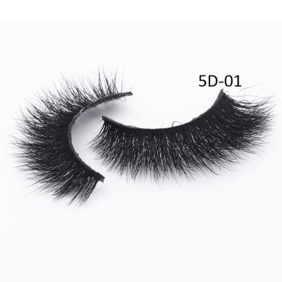 China low MOQ 5D Mink Stock private label shipping next day cotton stalk lashes full strip 5D mink eyelash for sale