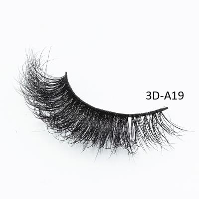 China 3D Mink Free Sample Good OEM Private Label False Full Strip Eyelashes 3D Mink Hair Eyelash shape for sale