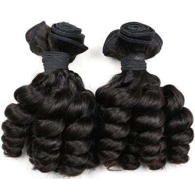 China Wholesale factory price 100% virgin brazilian loose wave curl weft extension bundles bouncy curly hair for sale