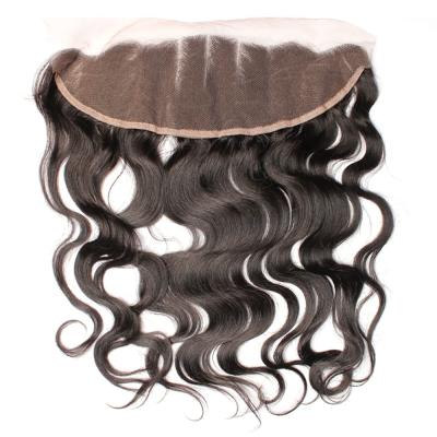 China Stock 100% Virgin Unprocessed Natural Brazilian Hair 13x4 Bleach Knots 3 Way Part Lace Headband 13