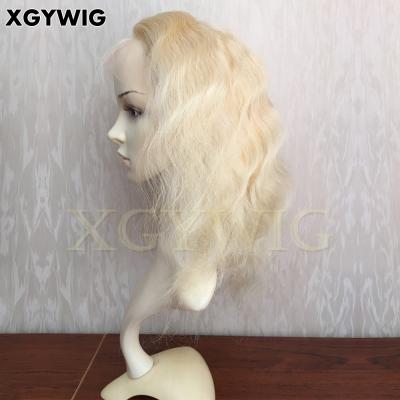 China Body Wave 13x6 100% Parting Body Wave 613 Blonde Body Wave Glueless Body Wave Glueless Full Lace Front Wig With Elastic Band for sale