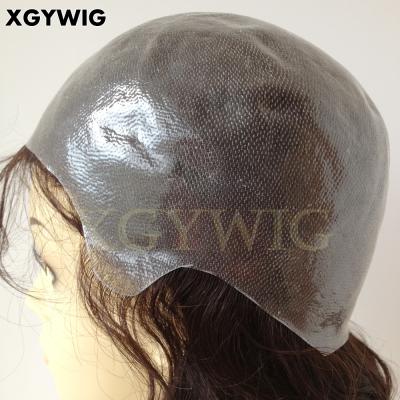 China Body Wave 100% Virgin Skin Full Remy Hair Indian Hairline Wig Cap Invisible Medical Silicon Thin Wigs For Alopecia Hair Loss Patients for sale