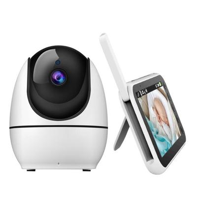 China PAN-TILT Smart Home Indoor Wifi Baby Camera with Screen wifi PTZ Baby Monitor for sale