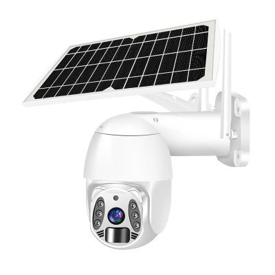 China Human Motion Tracking Solar 4G Security TUYA 3MP CMOS Dome Battery Cctv Solar Smart Camera Solar WIFI Auto Tracking Outdoor Support SIM Card for sale