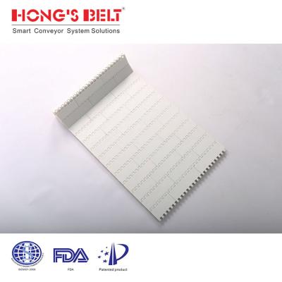 China HONGSBELT Easy Clean Top Brand HS-100A-HD-N With Food Grade Material For Line Flat Surface Modular Meat Processing Conveyor Conveyor Belt for sale