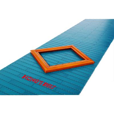 China Factory HONGSBELT HS-1000EL Modular Plastic Friction Top Conveyor Belt For Inclined Conveyor for sale