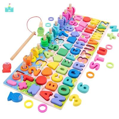 China Wooden Chunky Puzzles Educational Kids Boys Toddlers Educational Jewelry Toy Hot Sale Digital Graphics Girls Girls Toys Set For Child for sale