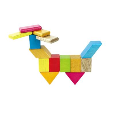 China New Building Toy Wood Magic Magnet Building Blocks Educational Toy High Quality Puzzle For Children for sale